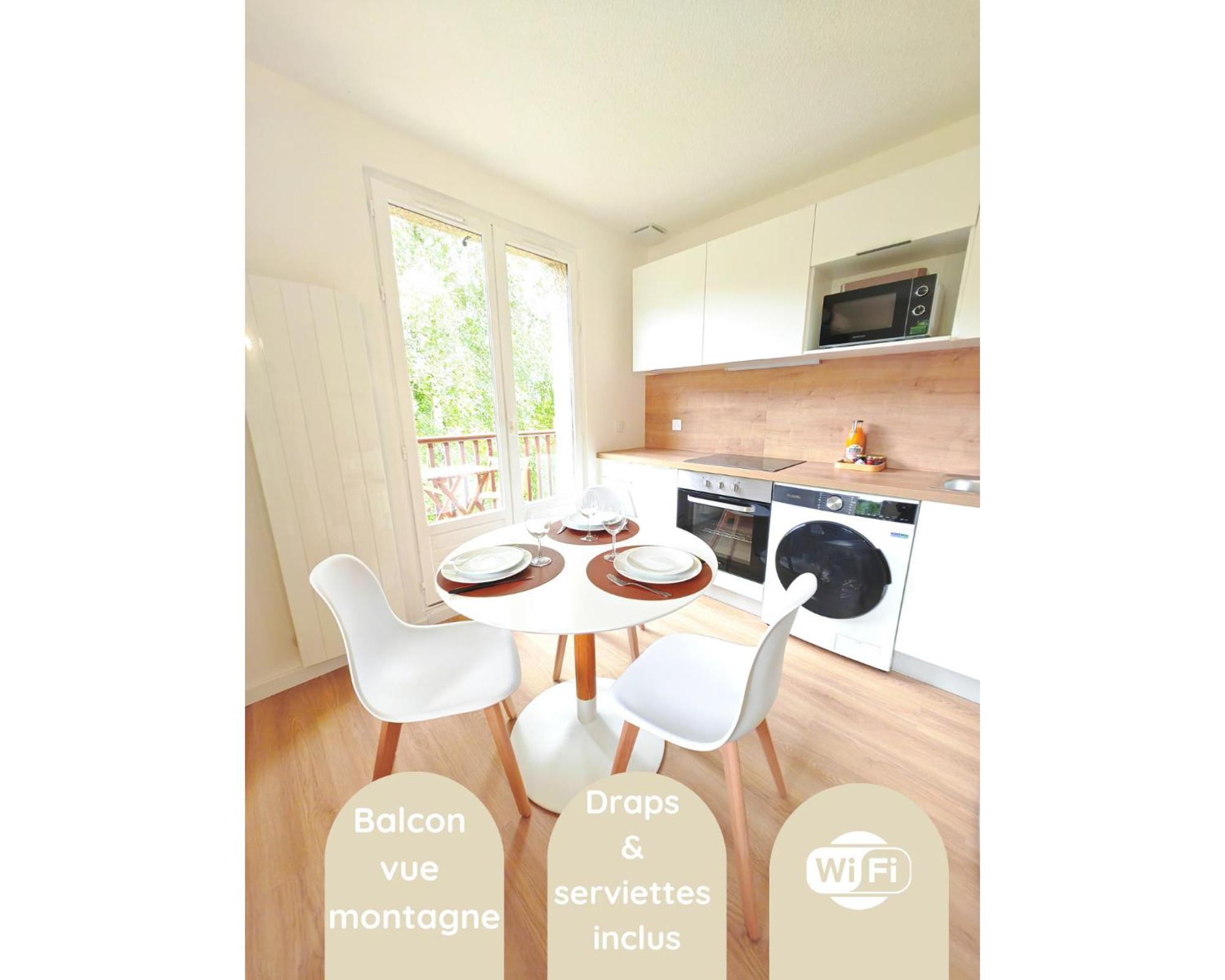 L'Ecrin Paisible - Balcon Sur Ruisseau, Vue Montagne & Parking Apartment Bielle Luaran gambar